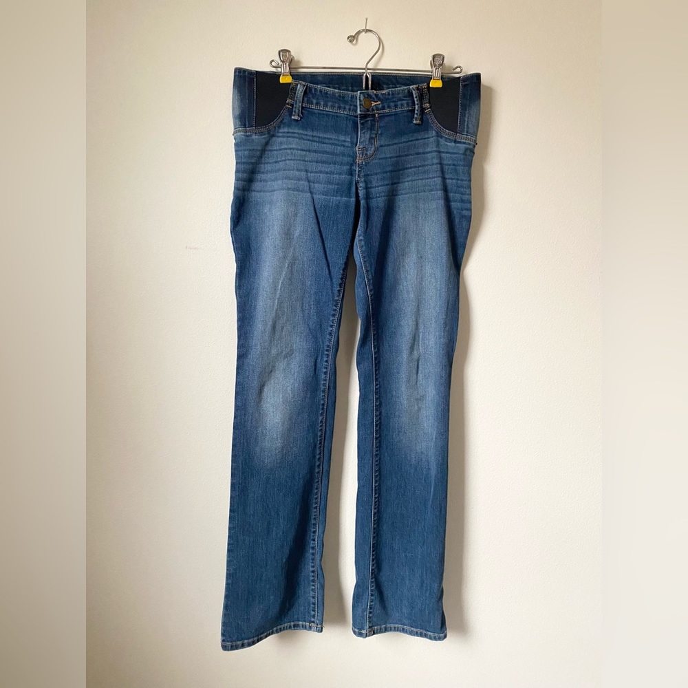 Isabel maternity bootcut jeans tall long inseam dark wash size 4